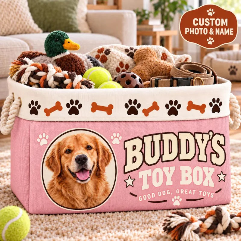 Personalized Dog Portrait Cotton Rope Basket