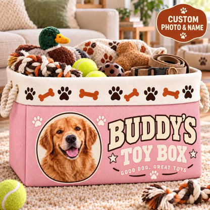 Personalized Dog Portrait Cotton Rope Basket
