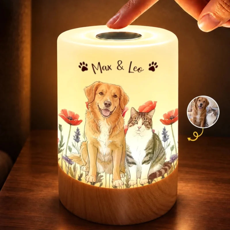 Personalized Pet Photo Dog and Cat Gifts for Pet Lovers Night Light