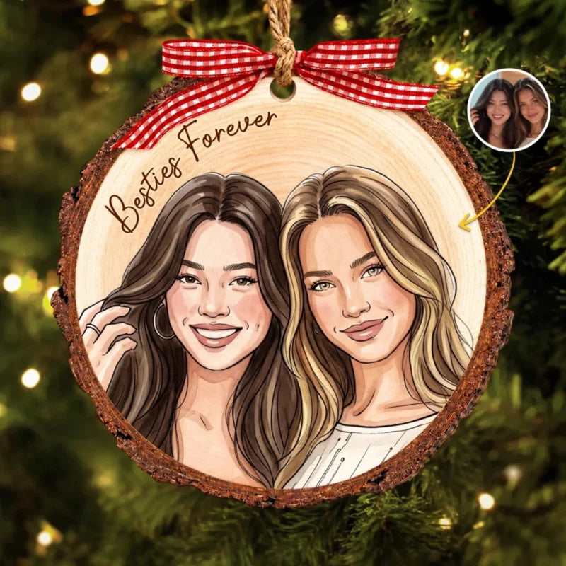 Personalized Photo Best Friends Sisters Forever Gifts Ornament