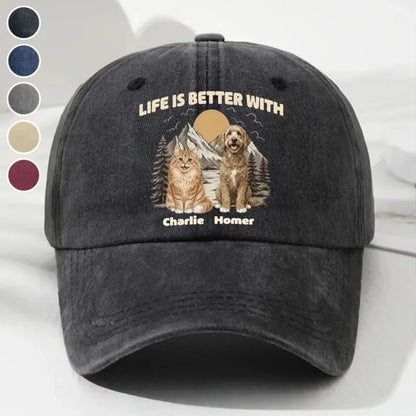 Personalized Christmas & Birthday Gift for Pet Dad Denim Cap
