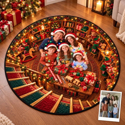 Personalized Photo Santa Workshop Family Decor