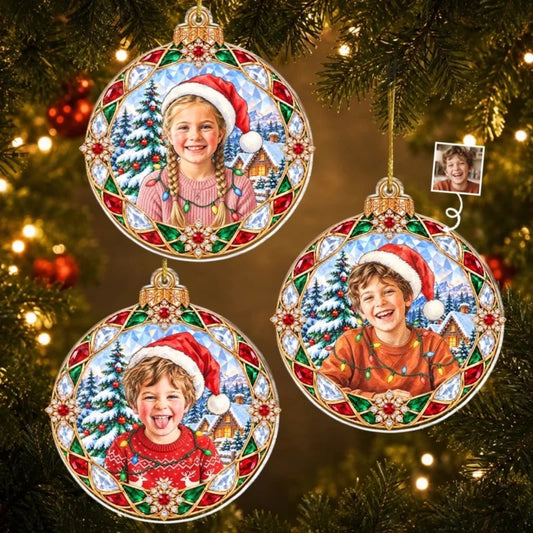 Personalized Photo Santa Hat Christmas Keepsakes Gifts Acrylic Ornament