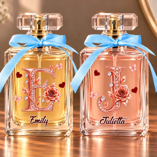 Personalized Name Rose Initial Gifts For Women