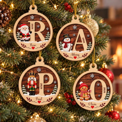 Custom Family Ornament, Christmas Gift for Family Members •  A Little Christmas Magic Keepsake - Per