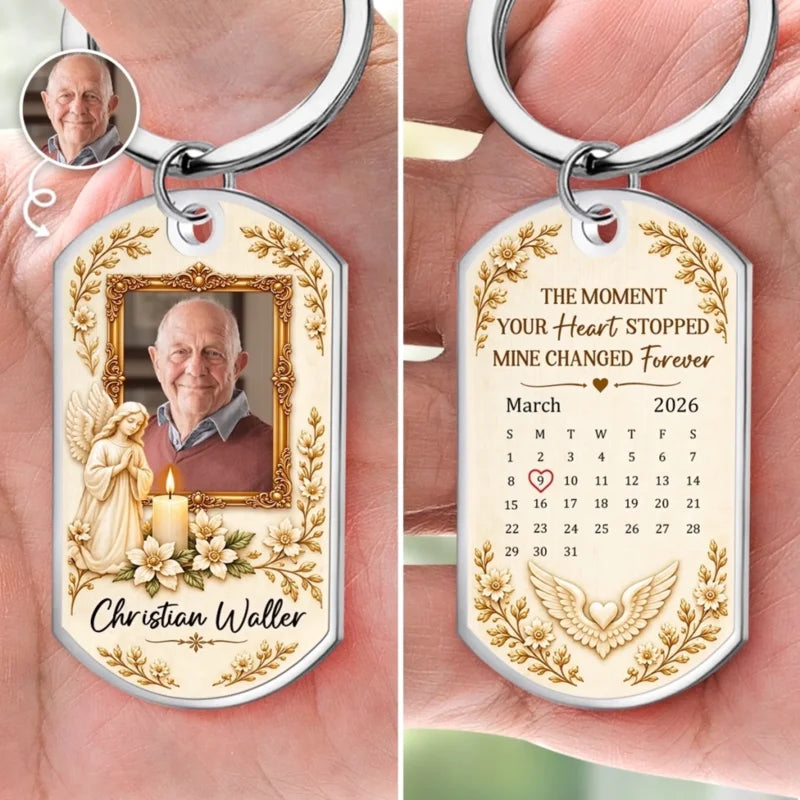 Custom Photo Memorial Angel Tribute Gifts - Personalized Keychain