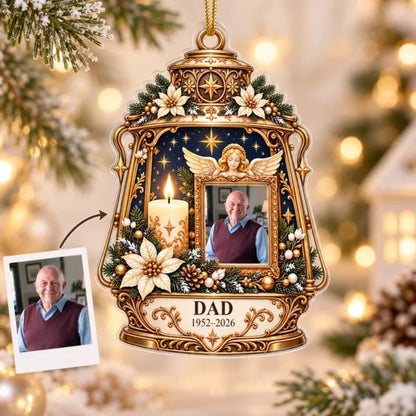 Personalized Memorial Photo Christmas Lantern Ornament