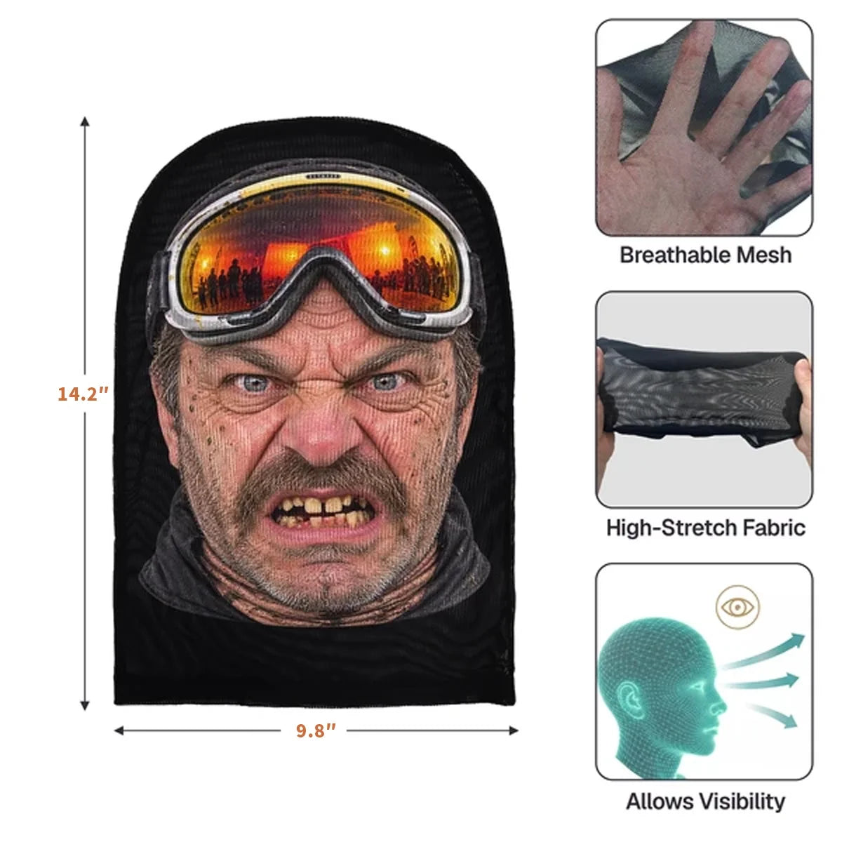 Personalized Funny Ugly Face Balaclava Mask