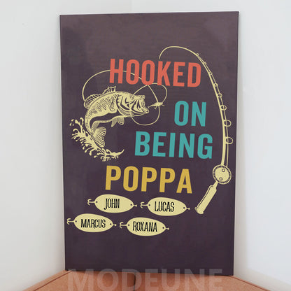 HOOKED ON BEING DAD Premium Canvas Family