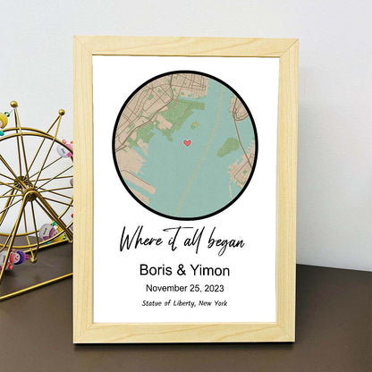 Wo alles begann – personalisierte Leinwand
