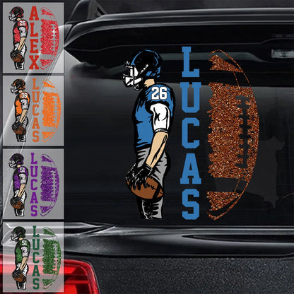 Personalized Football Player Game Day Sticker Decal