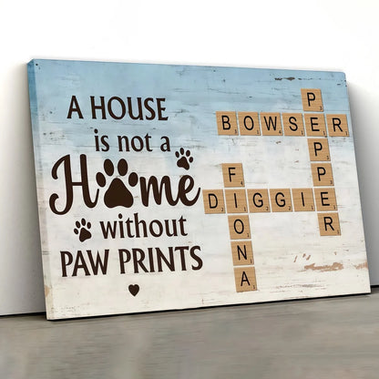 Personalized Paw Prints Pet Name Poster