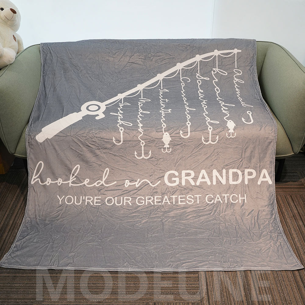 🏆Hooked on Daddy Custom Blanket