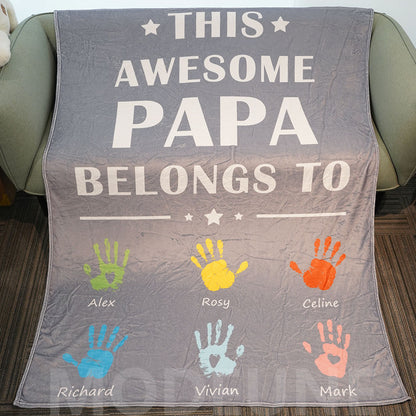 🏆Awesome PAPA Belongs to Customized Blanket