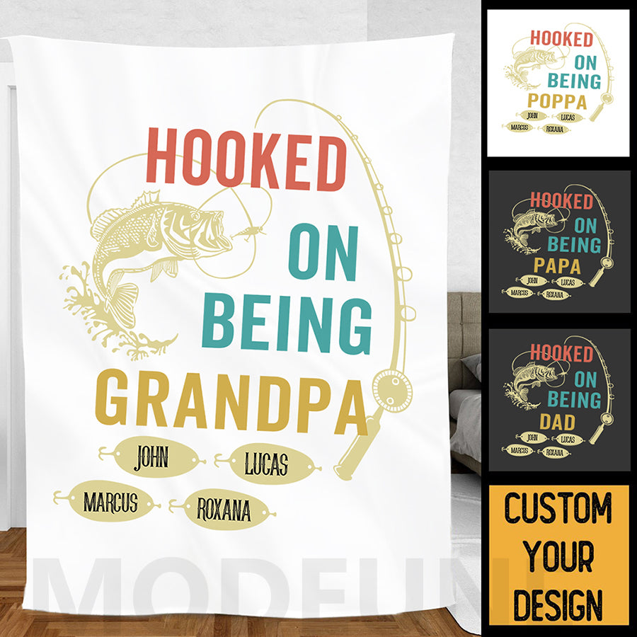 🏆HOOKED ON BEING Customized Blanket