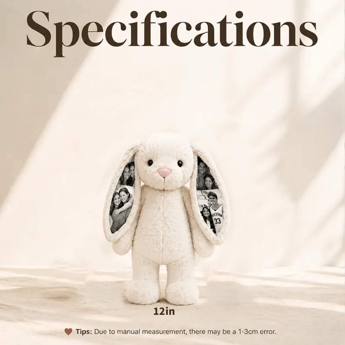 Personalized Love You Always Photo Collage Plush Bunny
