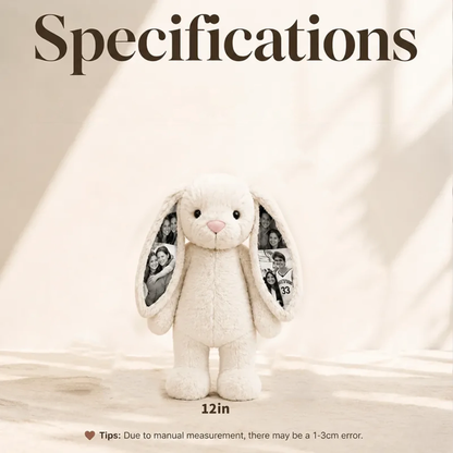 Personalized Love You Always Photo Collage Plush Bunny