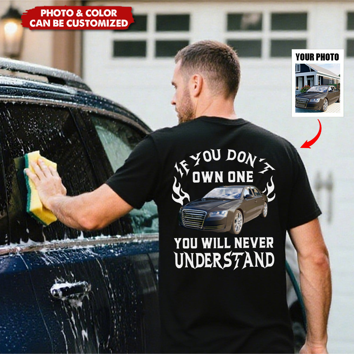 Personalized Classic Car Quote Denim Cap