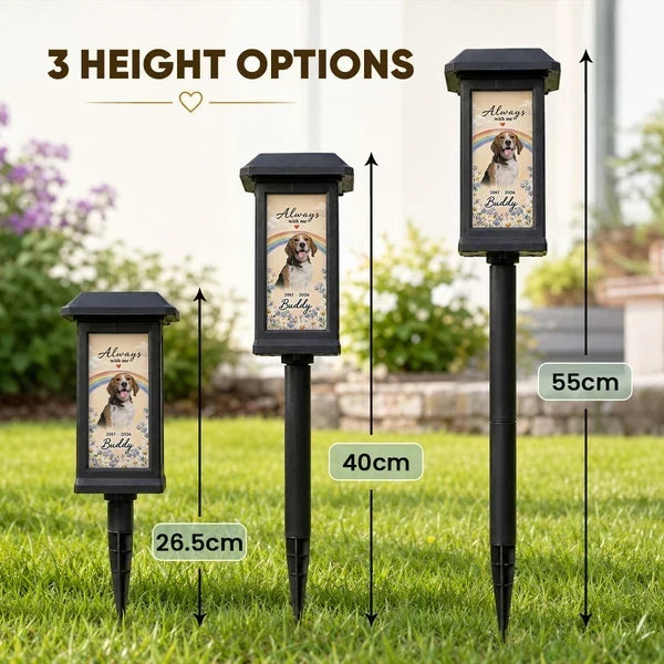 Personalized Sunflower Pet Memorial Solar Garden Light