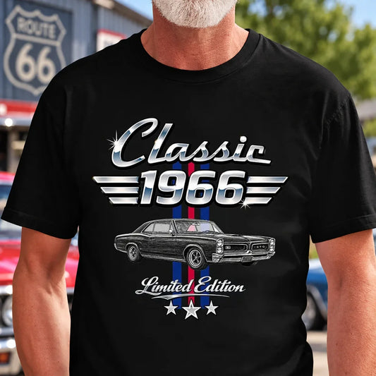 Personalized Classic Tee, Nostalgic Car Keepsake, Creative Gift for Dad, Grandpa or Husband