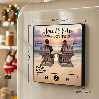 Personalized You And Me Song Acrylic Music Magnet