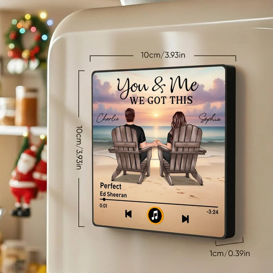 Personalized You And Me Song Acrylic Music Magnet