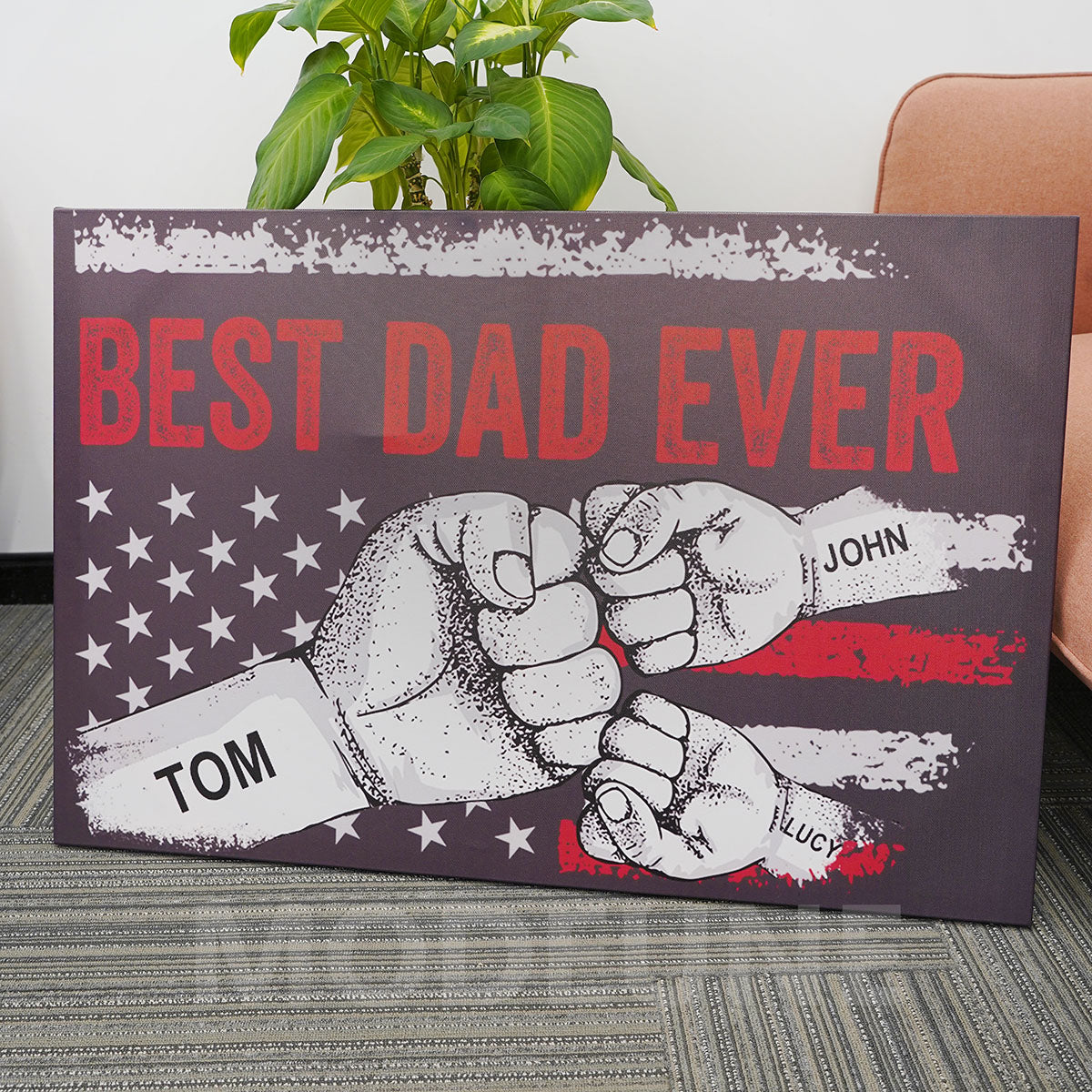 Bester Papa aller Zeiten Premium-Leinwandfamilie