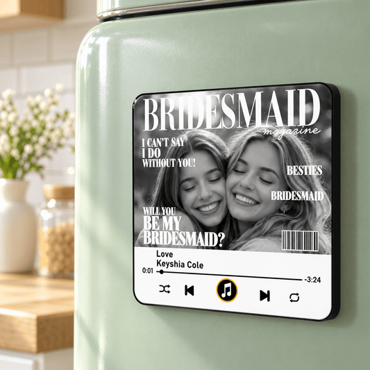 Personalized Cheek Kiss Acrylic Music Magnet