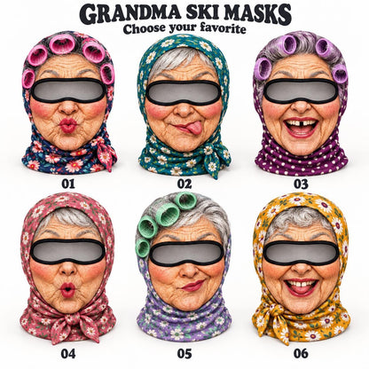 Personalized Funny Grandma Meme Face Ski Mask