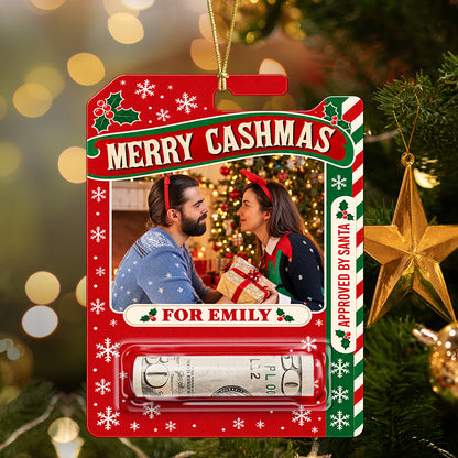 Personalized Merry Cashmas Couple Money Holder Ornament