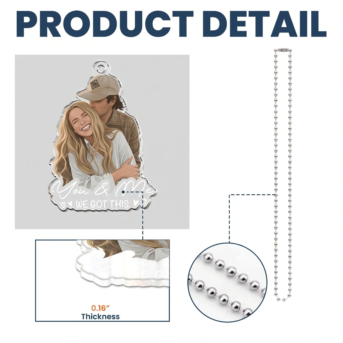 Personalized You And Me Couple Car Hanger