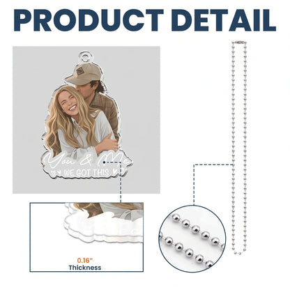 Personalized You And Me Couple Car Hanger