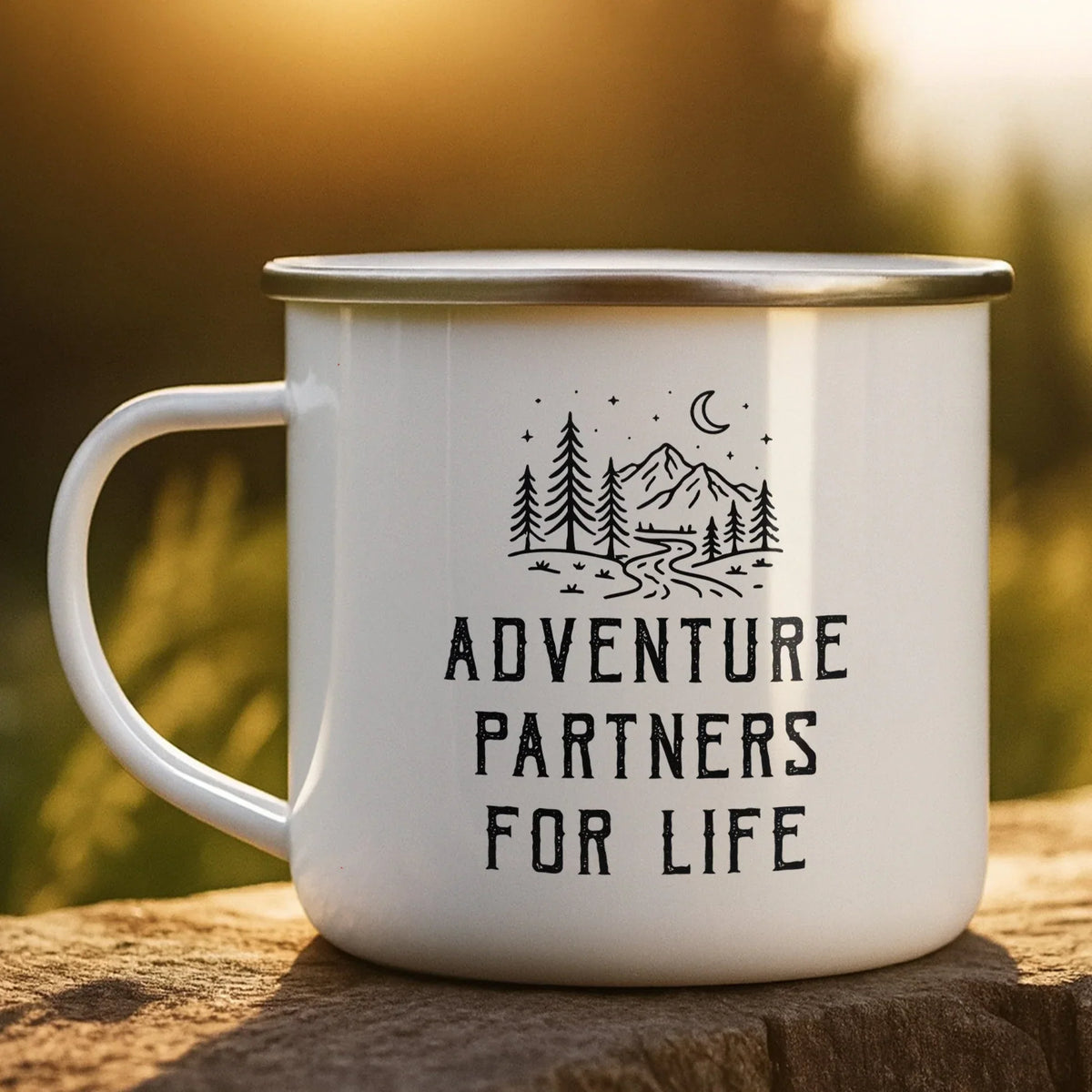 Personalized Adventure Partners Mountain Enamel Mug