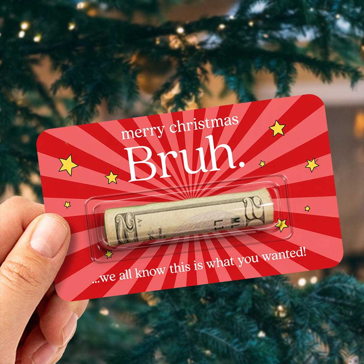 Personalized Santa Wish List Money Holder Card