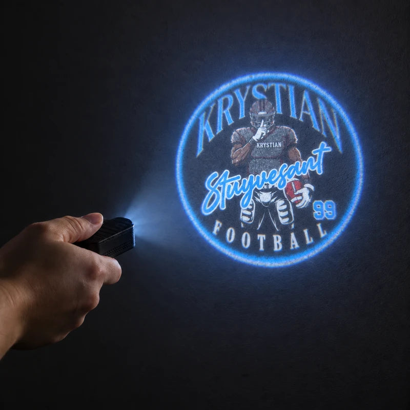 Personalized Football Player Game Day Car Door Projector Lights