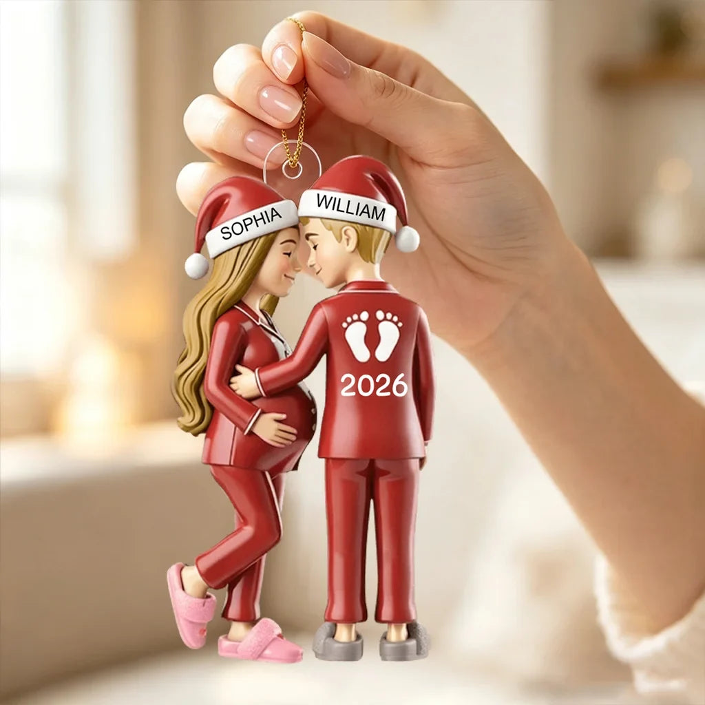 Personalized Parents-to-Be Christmas Acrylic Ornament
