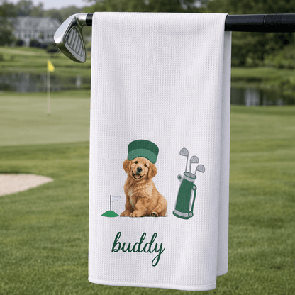 Custom Dog Golf Towel