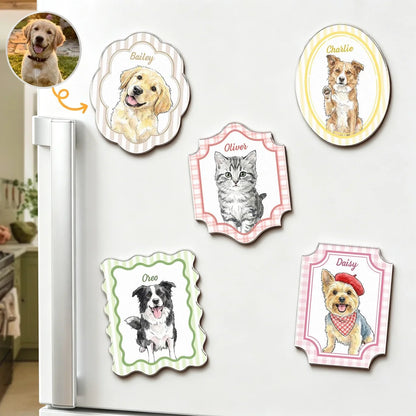 Custom Pet Portrait Acrylic Fridge Magnet