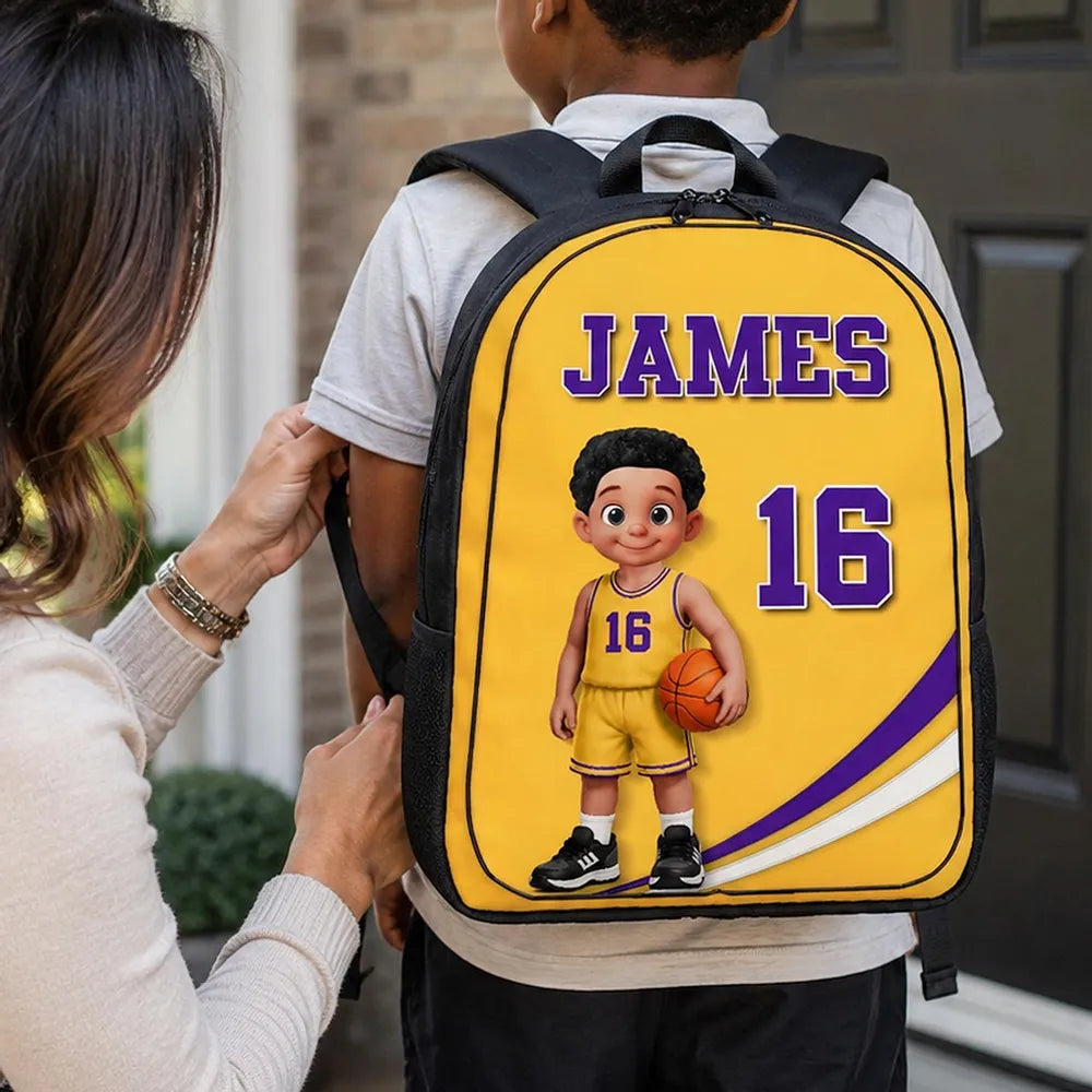 Personalized Basketball Player Kids Backpack