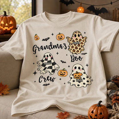 Personalized Grandma's Boo Crew Halloween Shirt