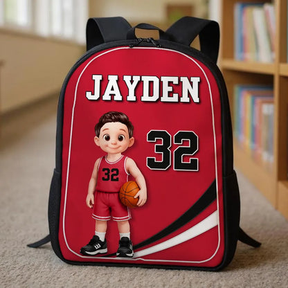 Personalized Basketball Player Kids Backpack