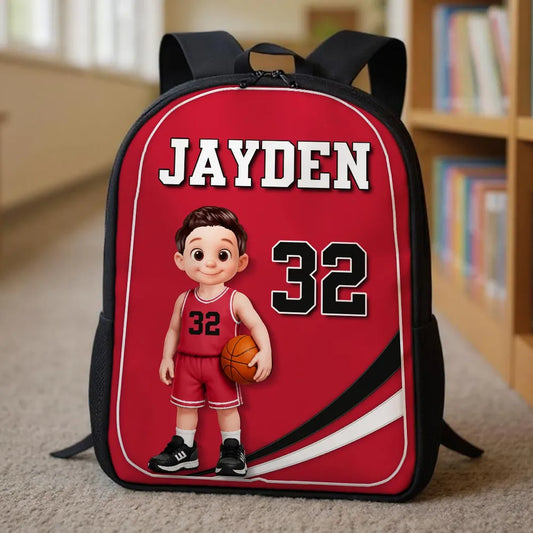 Personalized Basketball Player Kids Backpack