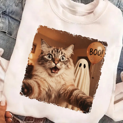 Custom Cat Halloween Selfie Gift 01