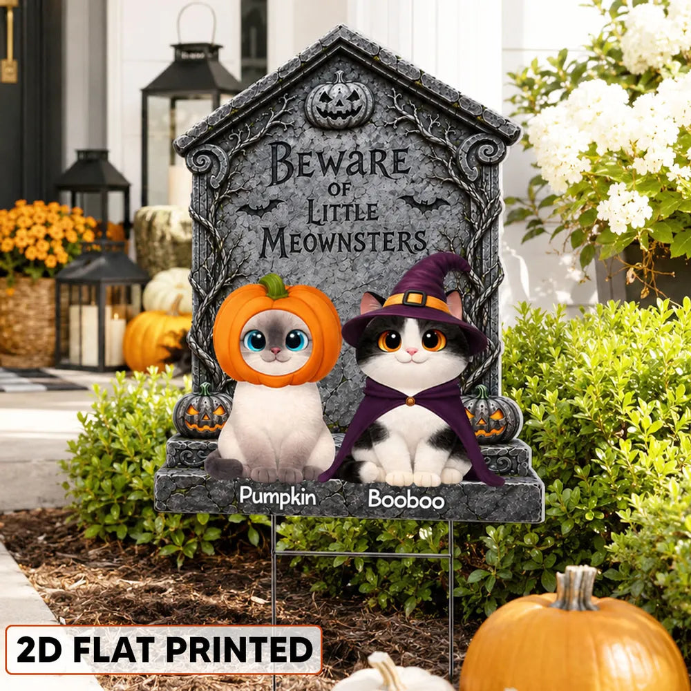 Custom Little Meownsters Yard Sign