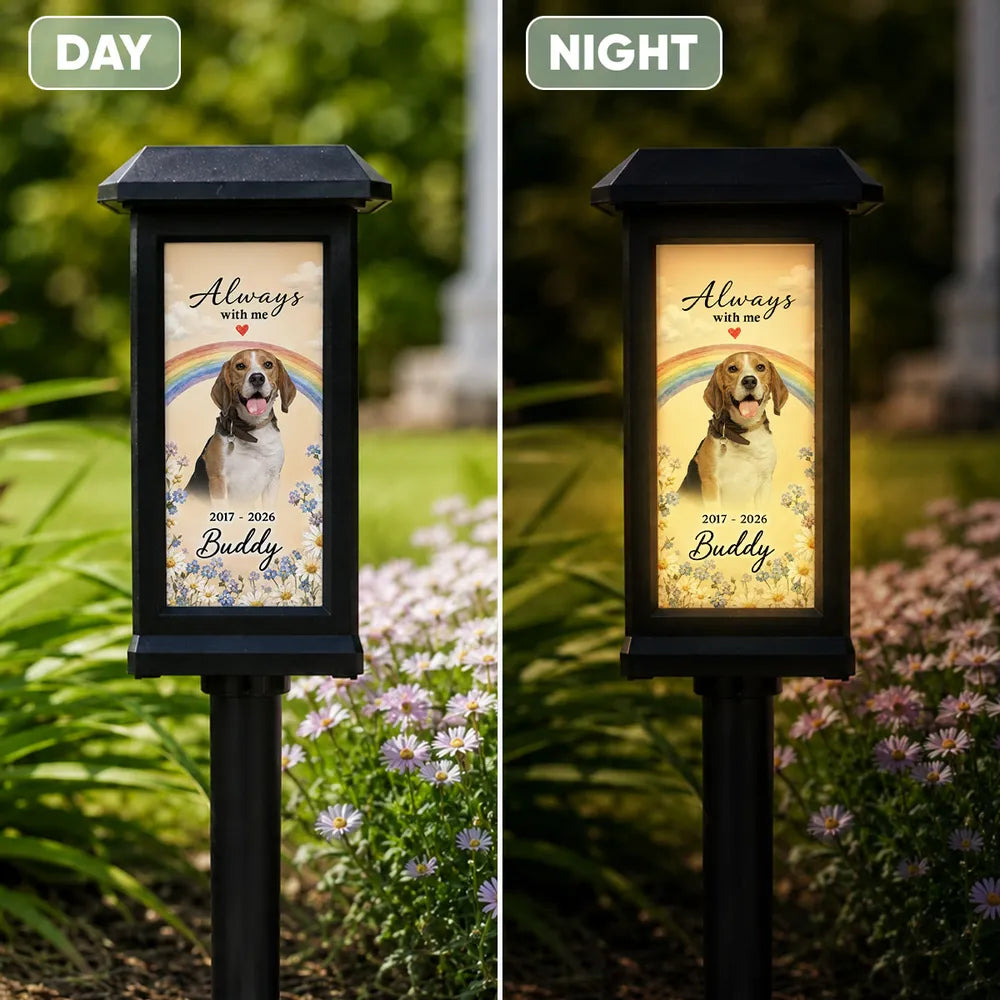 Personalized Sunflower Pet Memorial Solar Garden Light