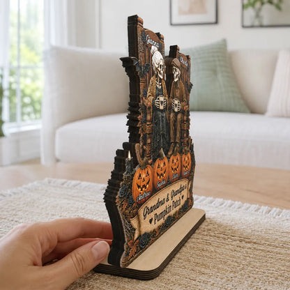 Personalized Skeleton Couple Wooden Plaque