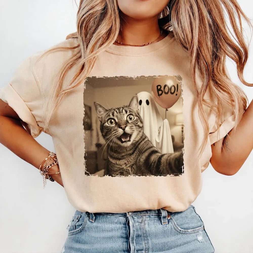 Custom Cat Halloween Selfie Gift 01