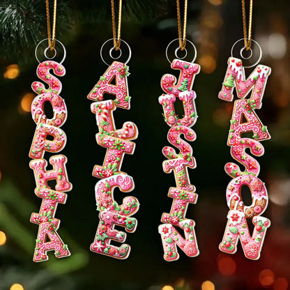 Custom Name Gingerbread Acrylic Ornament for Ornament