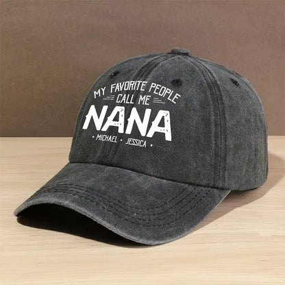 Personalized Favorite People Call Me Grandma Cap