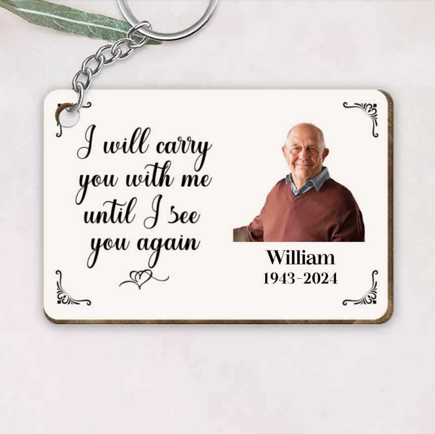 Personalized Carry You With Me Memorial Wallet Card